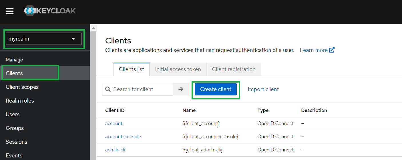 list clients