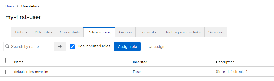 role mapping view