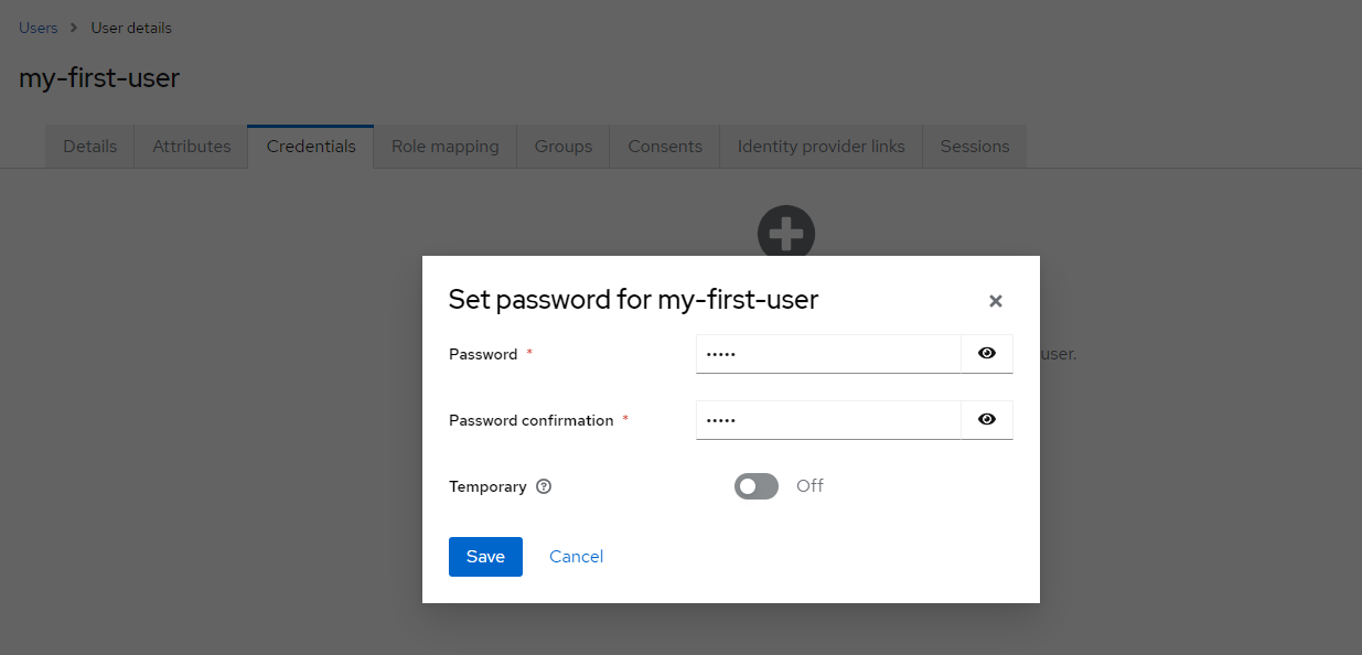 set password